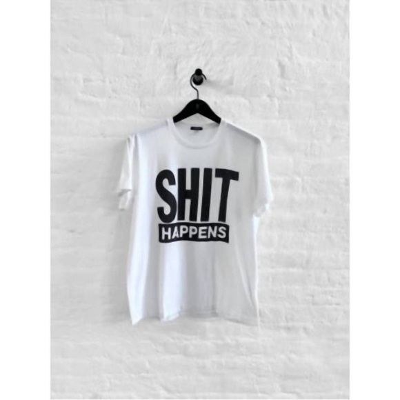 R13 shit happens tee in white - Picture 4 of 4